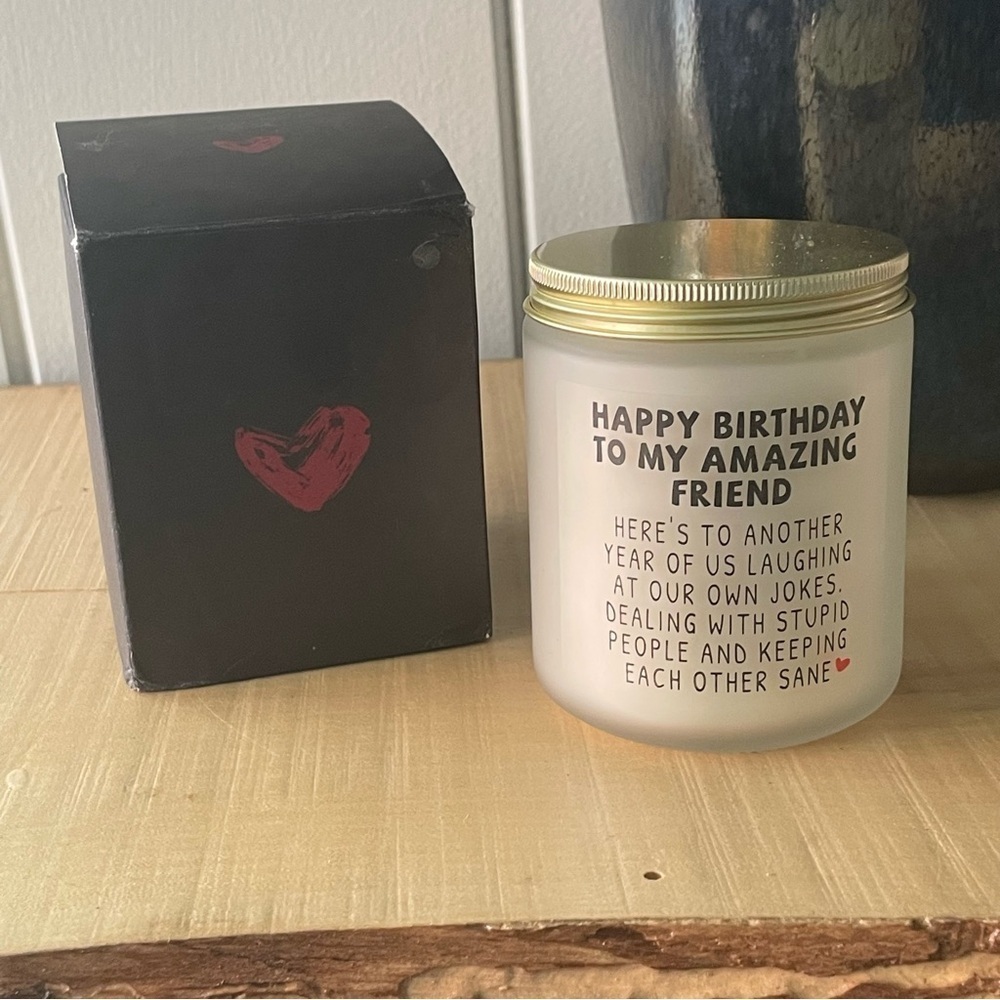 $10 SALE Happy Birthday Friend Candle Lavender Scented NIB Funny Humor Gift - Picture 12 of 12